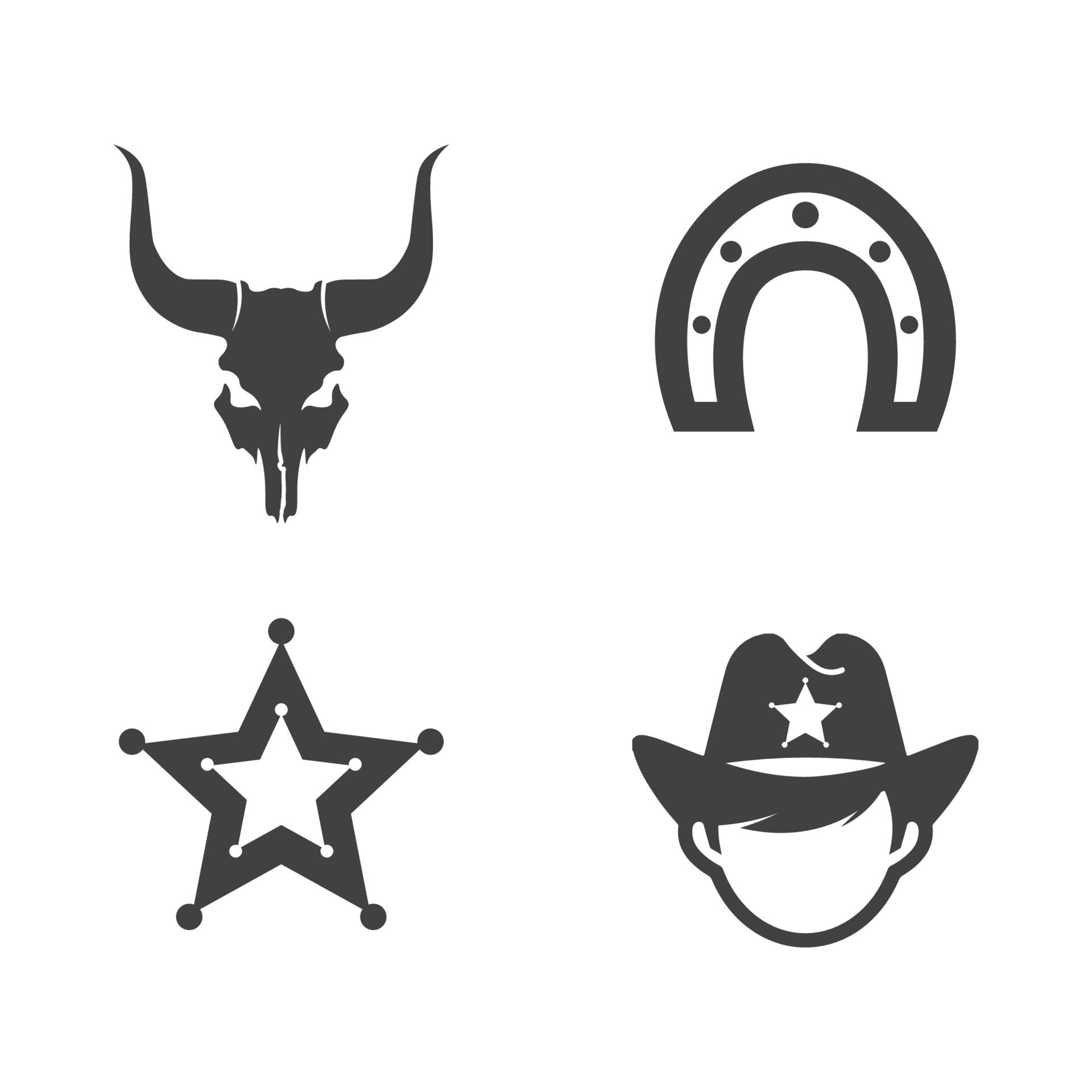 cowboy hat logo icon vector design template 16733435 Vector Art at Vecteezy