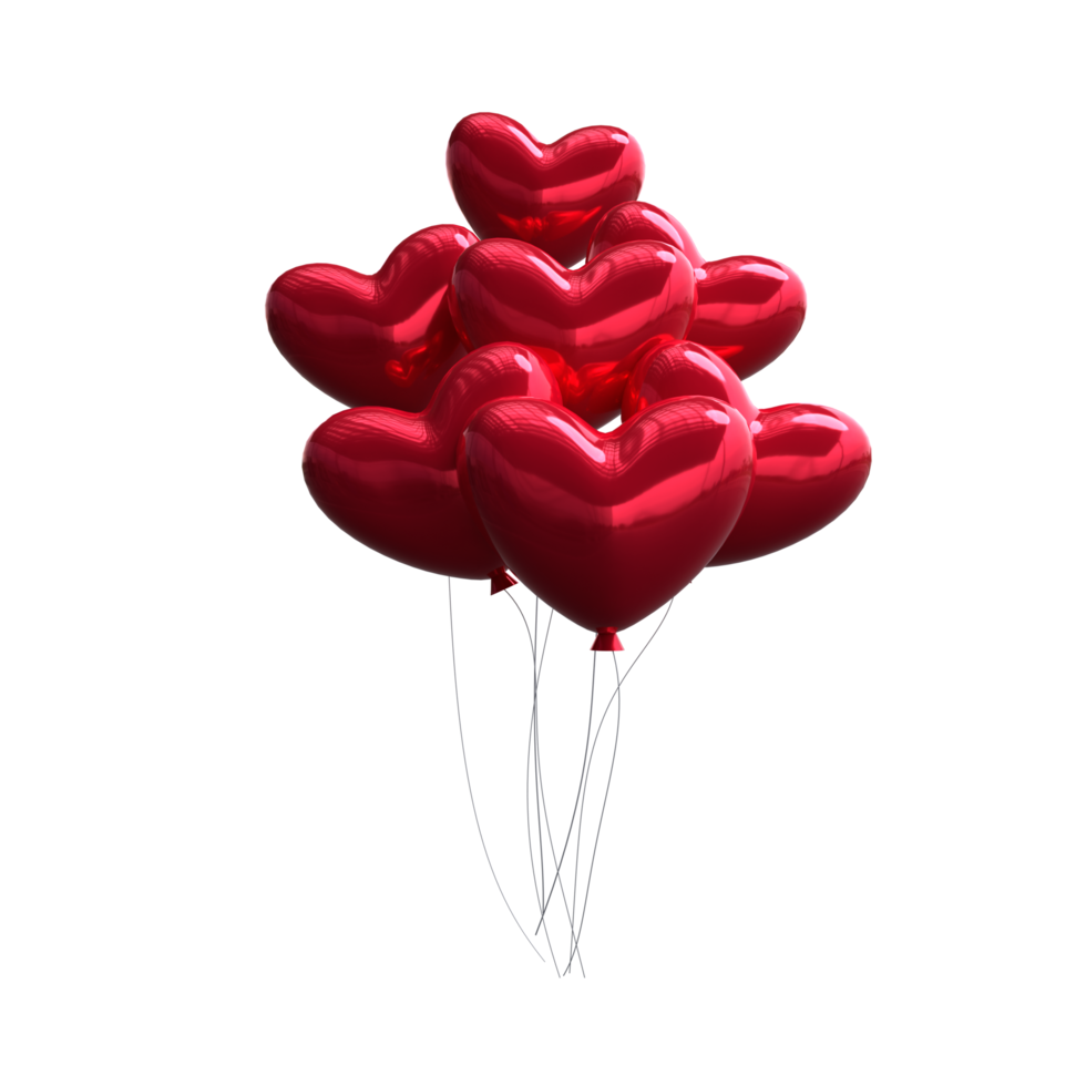 3D-Ballons. 3D-Rendering. png