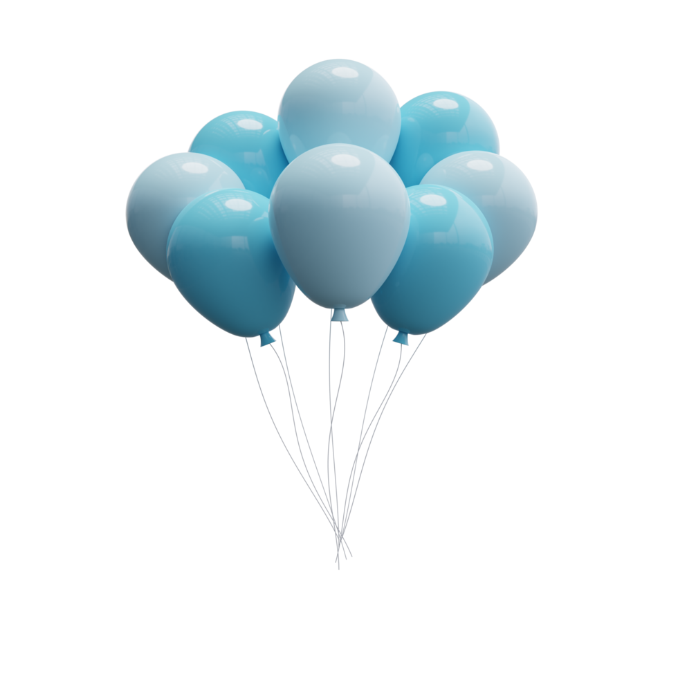 3d balloons. 3d rendering. png