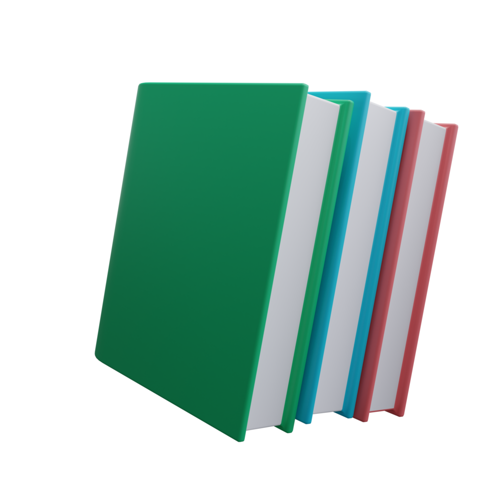 3d books. 3d rendering illustration. png