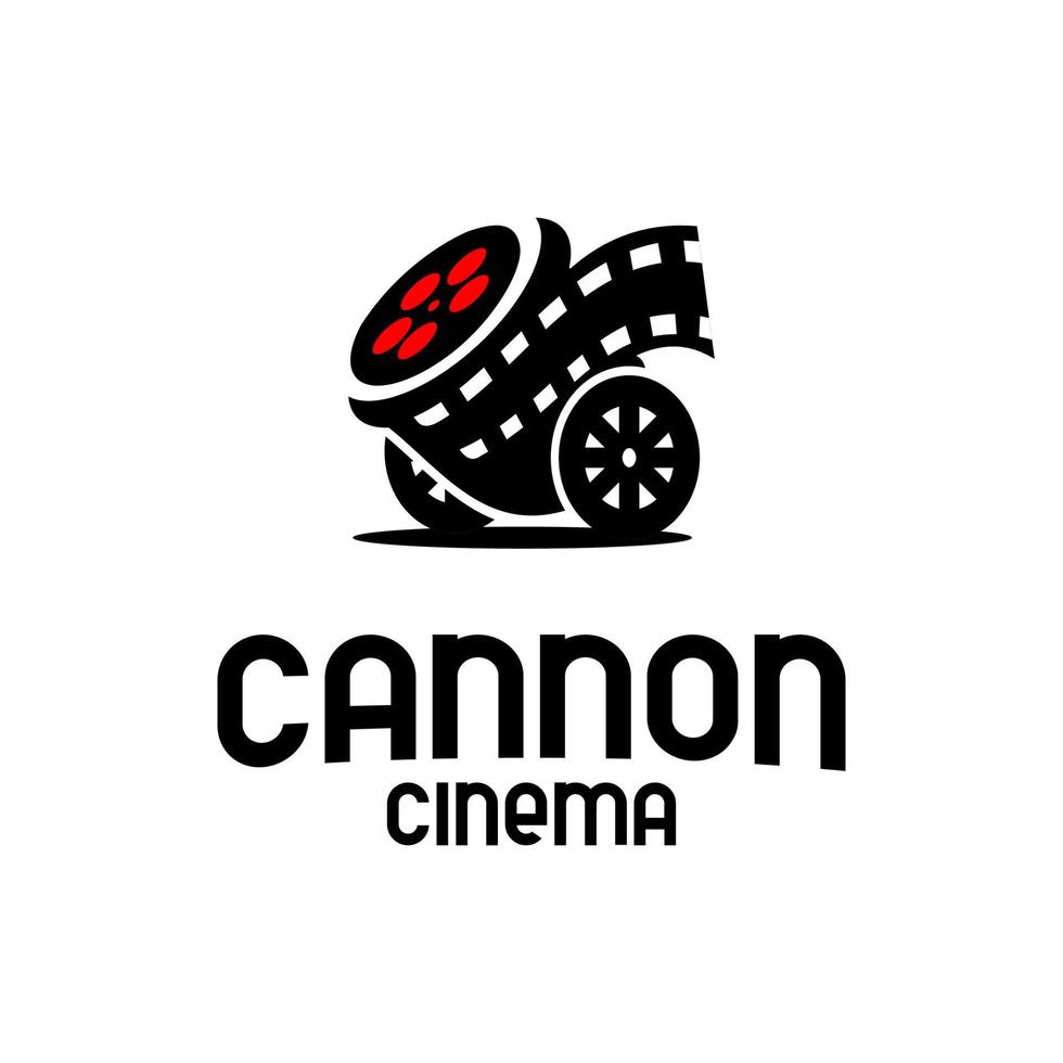 logotipo de cine de cañón vector