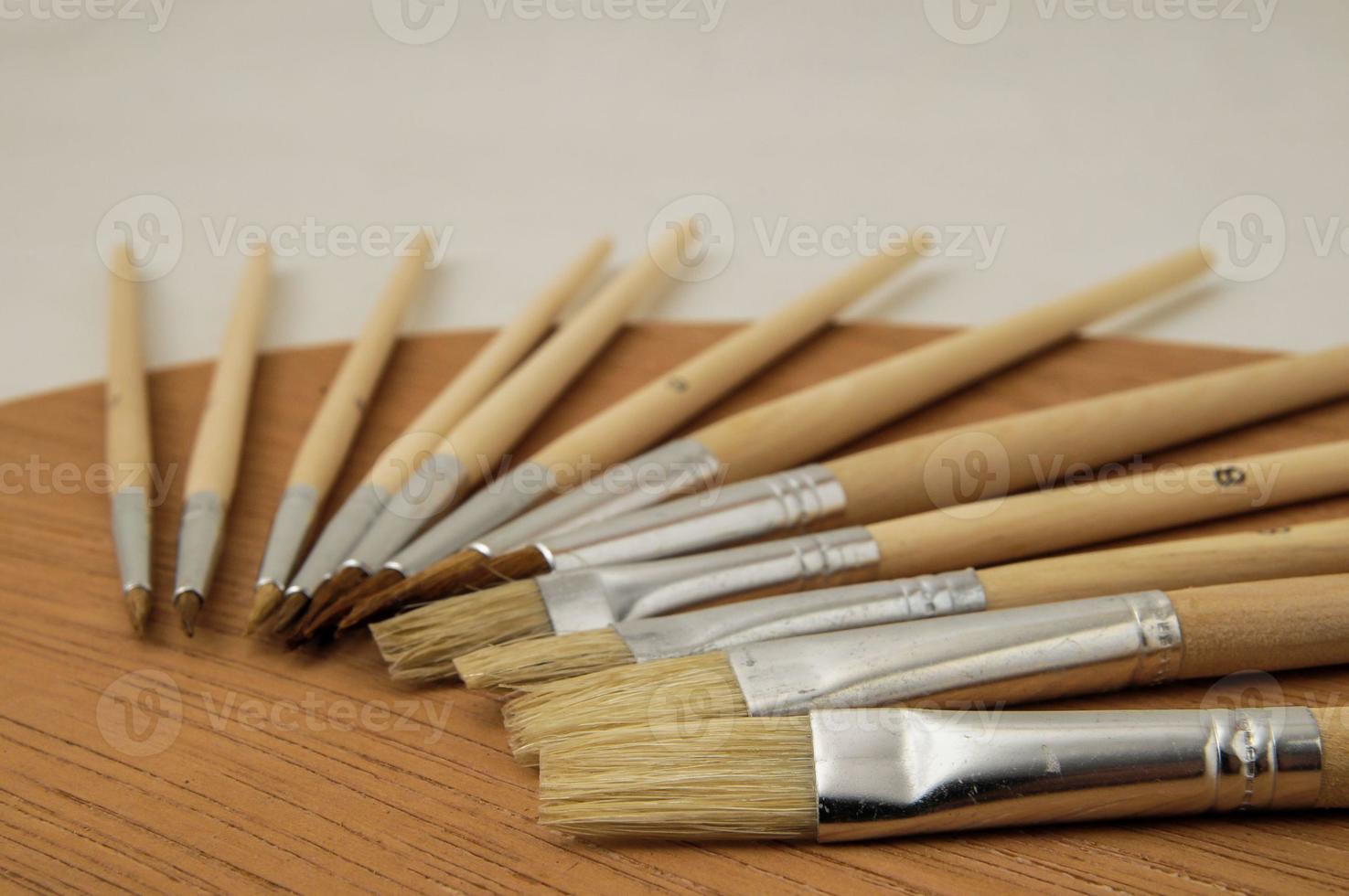 New Wooden Different Paintbrush Texture photo