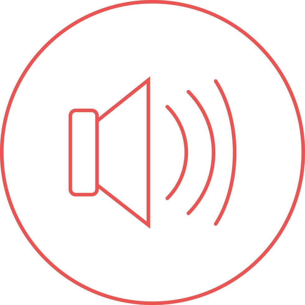 Beautiful Loud Speaker Line Vector Icon