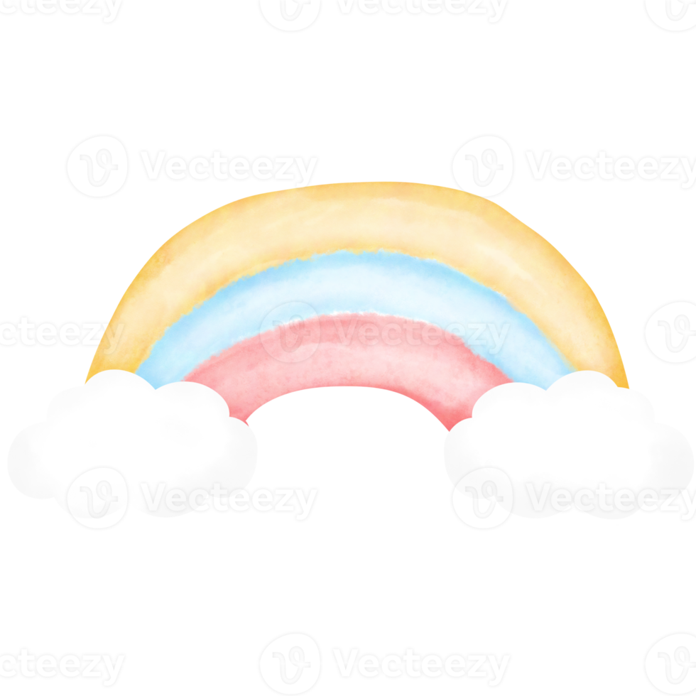 schattige regenboogillustratie png