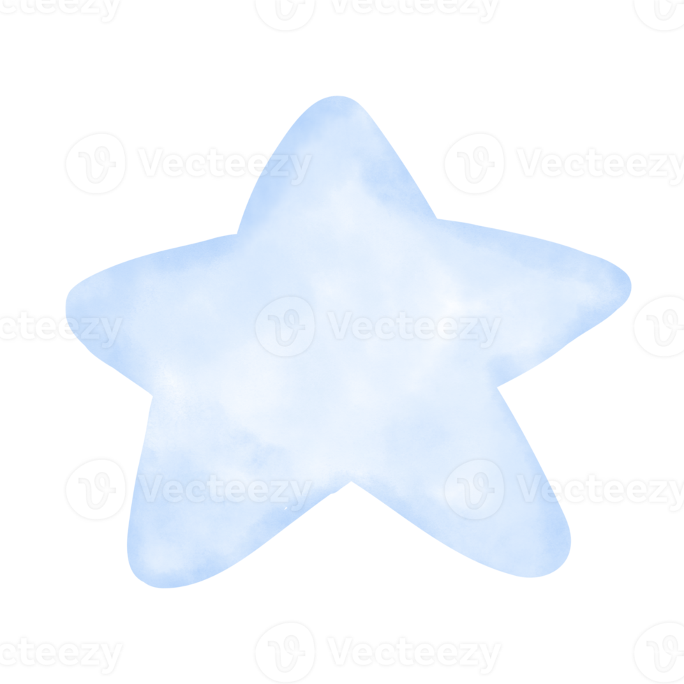 Cute star watercolor png