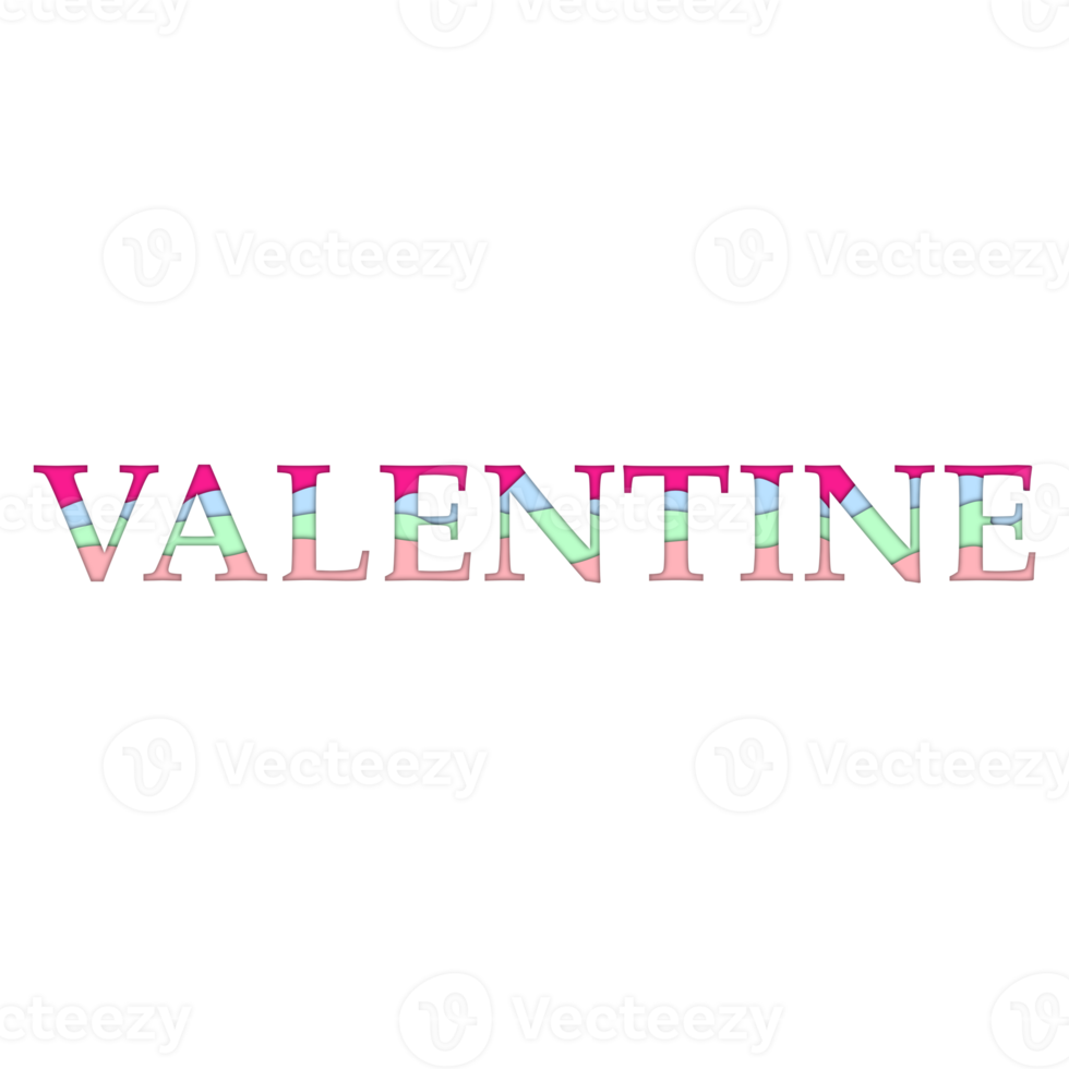 Pink Valentine Word png