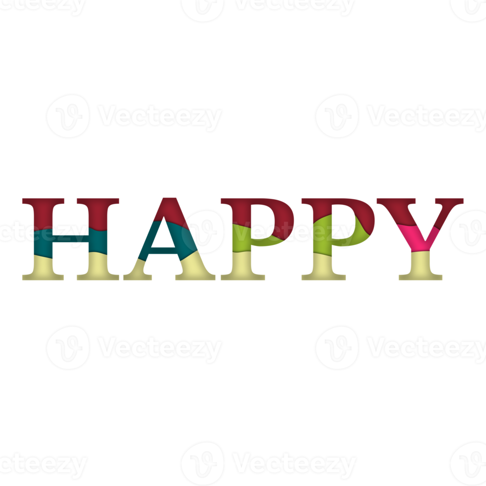 Happy Wording Design png