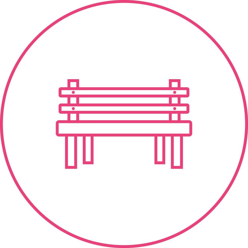 Beautiful Bench Line Vector Icon