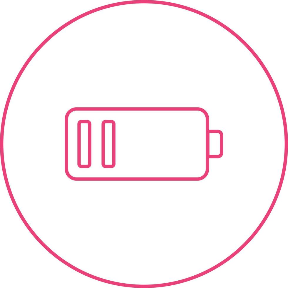 Beautiful Low Battery Line Vector Icon