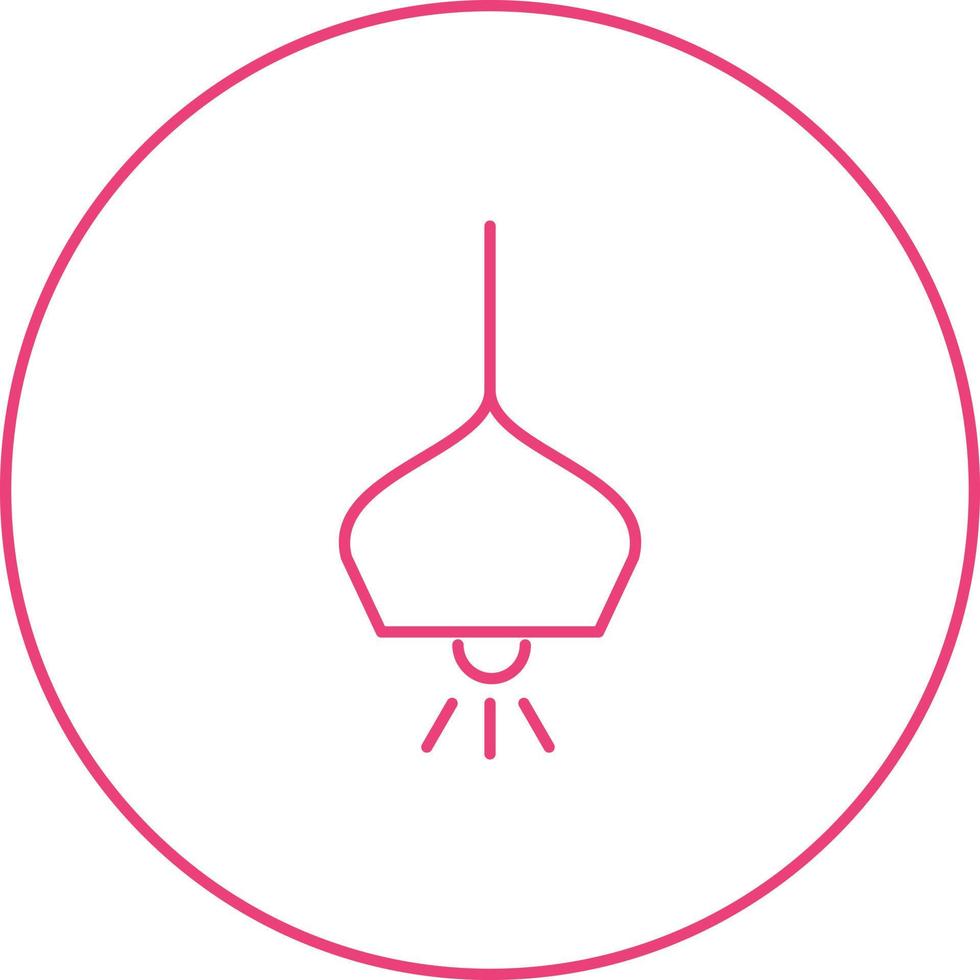 Beautiful Hanging Light Line Vector Icon