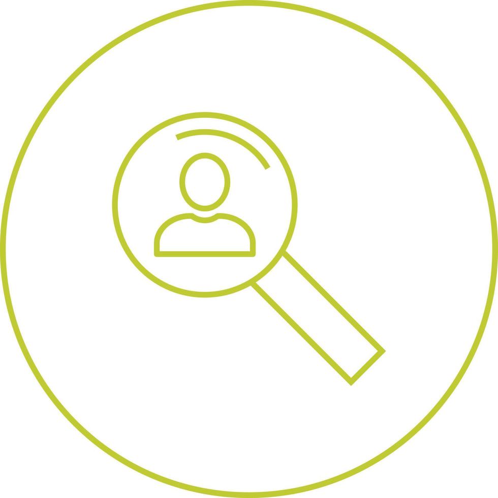 Beautiful Search User Line Vector Icon