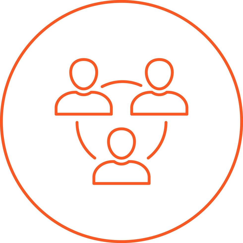 Beautiful Meeting Line Vector Icon