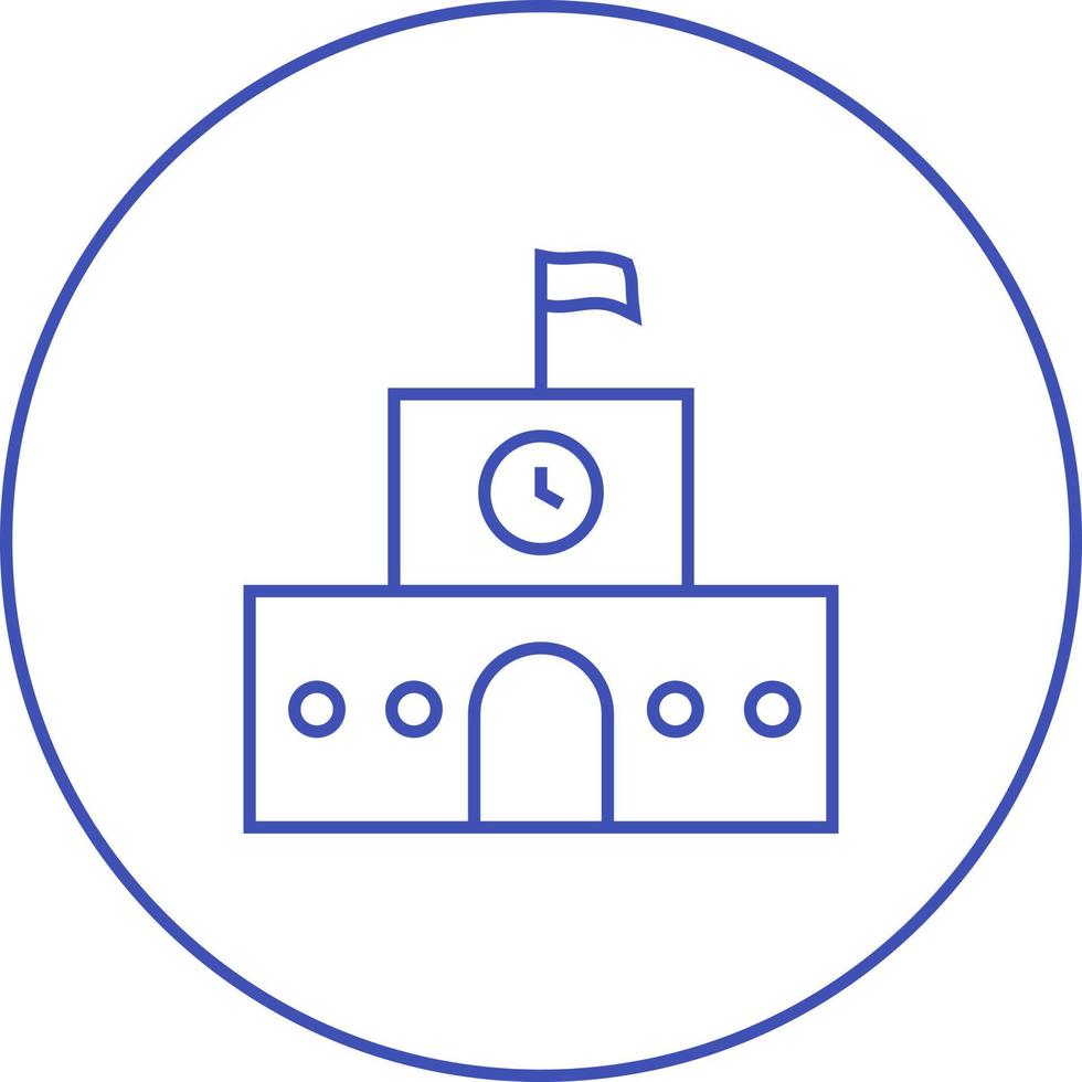 Beautiful School Line Vector Icon