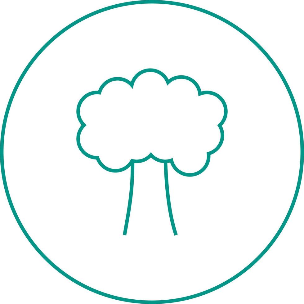 icono de vector de línea de árbol hermoso