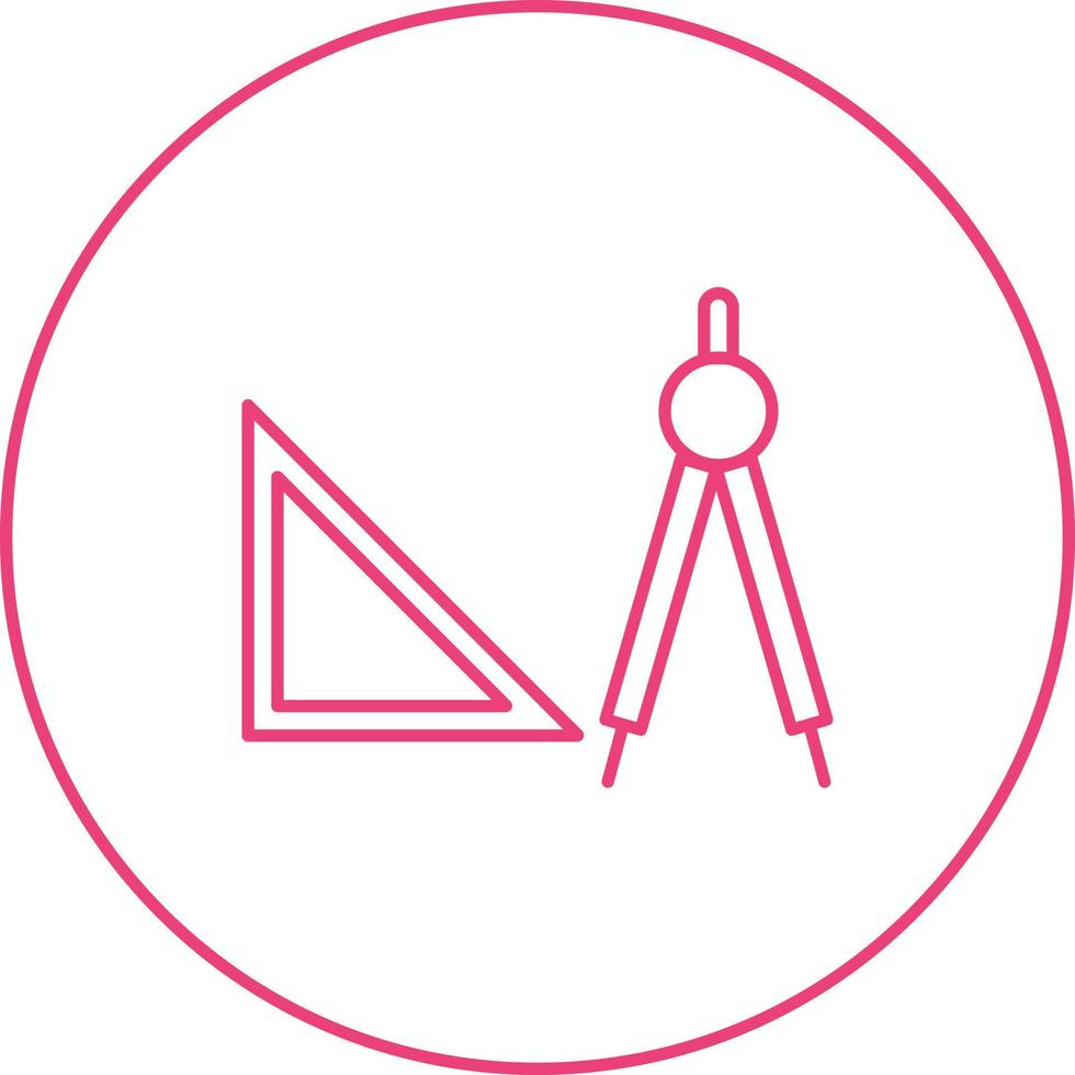 Beautiful Geometry Tools Line Vector Icon