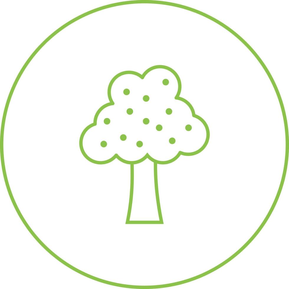 Beautiful Fruit Tree Line Vector Icon
