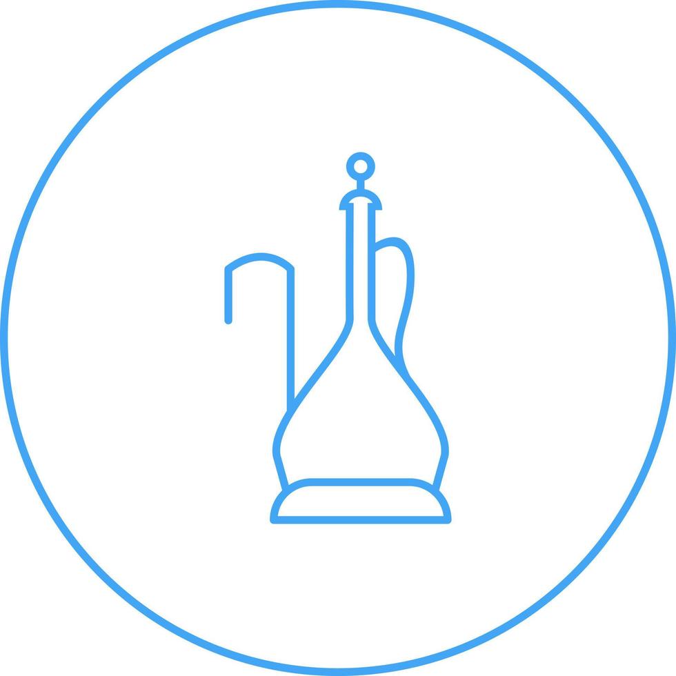 Beautiful Hookah Line Vector Icon
