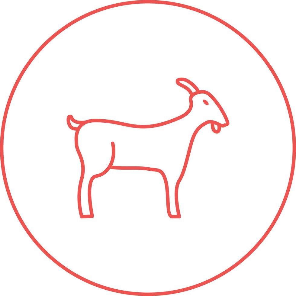 Beautiful Goat Line Vector Icon