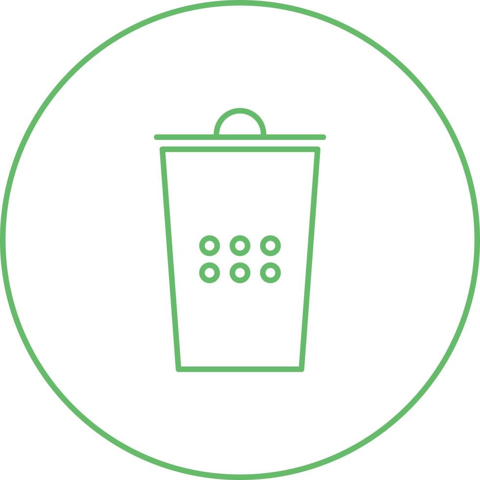 Beautiful Dust Bin Line Vector Icon