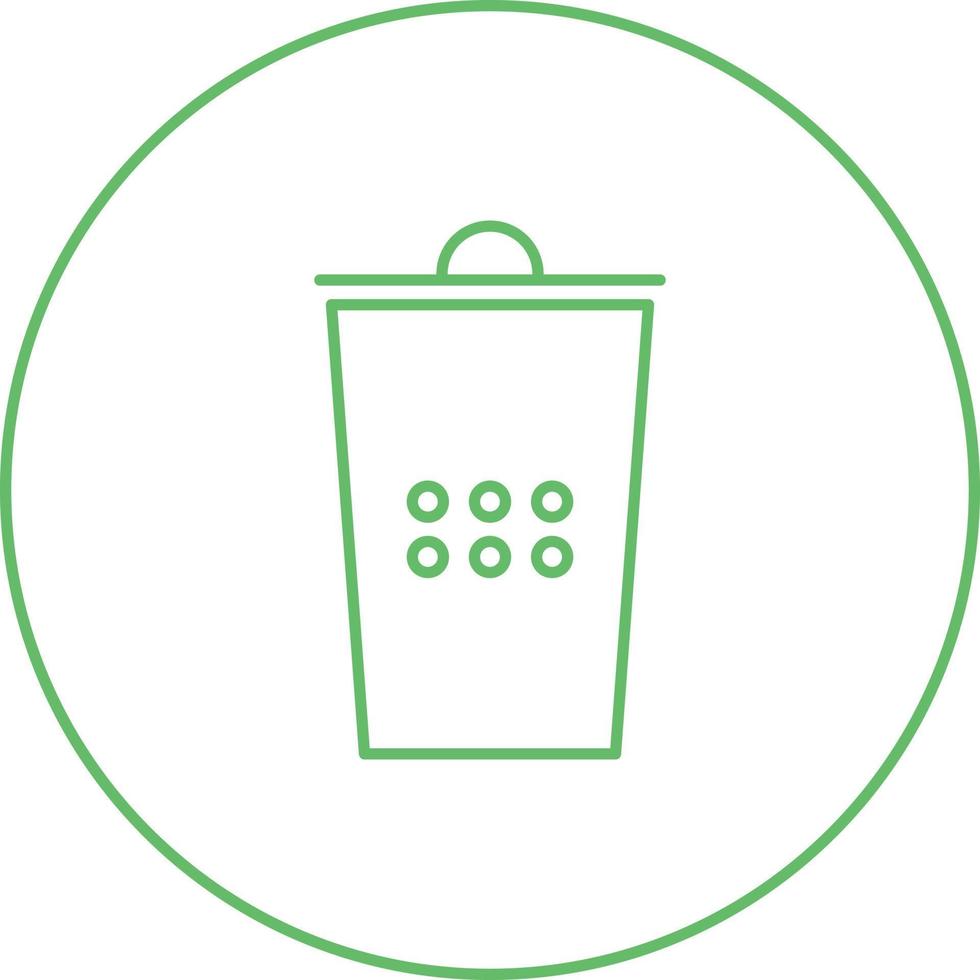 Beautiful Dust Bin Line Vector Icon