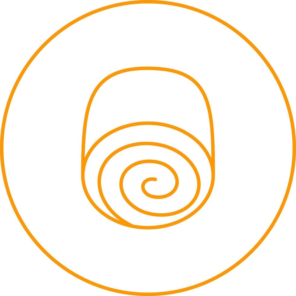 Beautiful Swiss roll Line Vector Icon