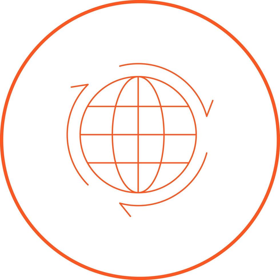Beautiful Globe  line icon vector