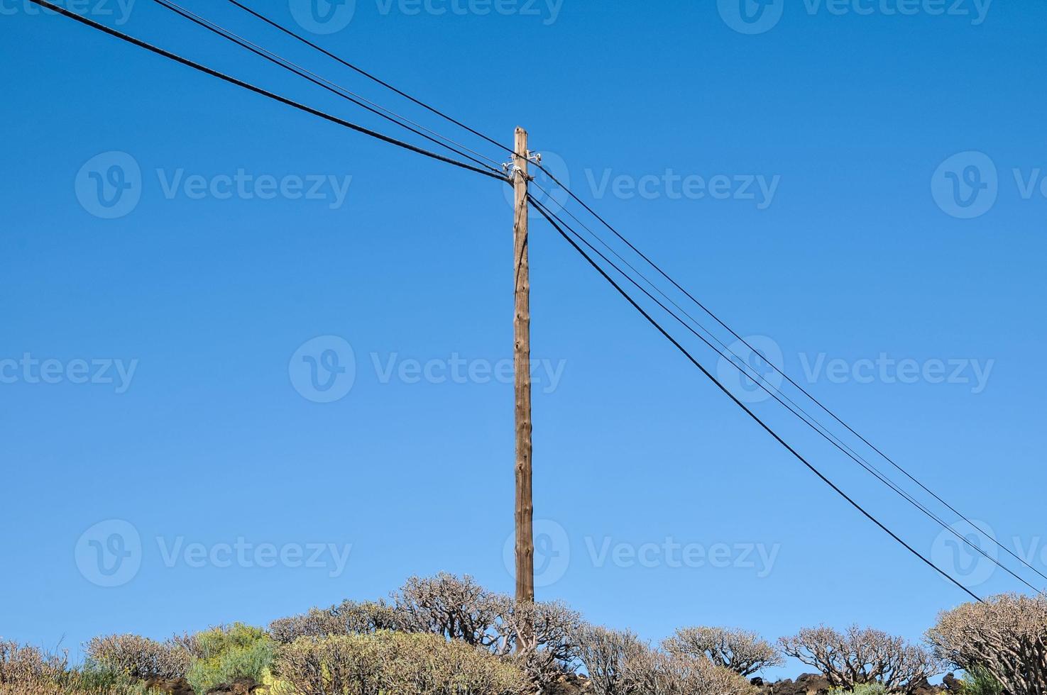 old wooden electric pole photo