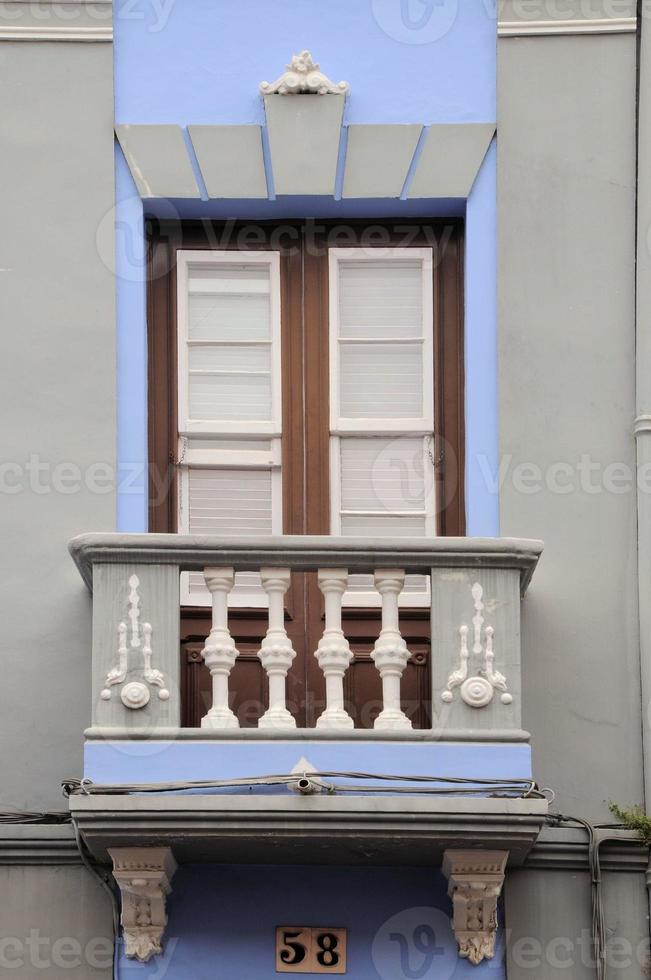 Old balcony in La Laguna, Tenerife, Spain photo