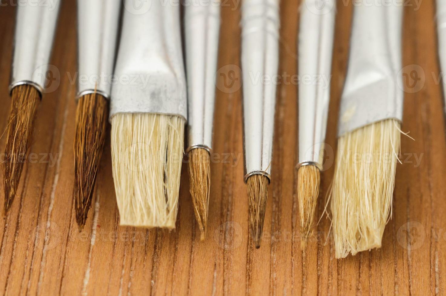 New Wooden Different Paintbrush Texture photo