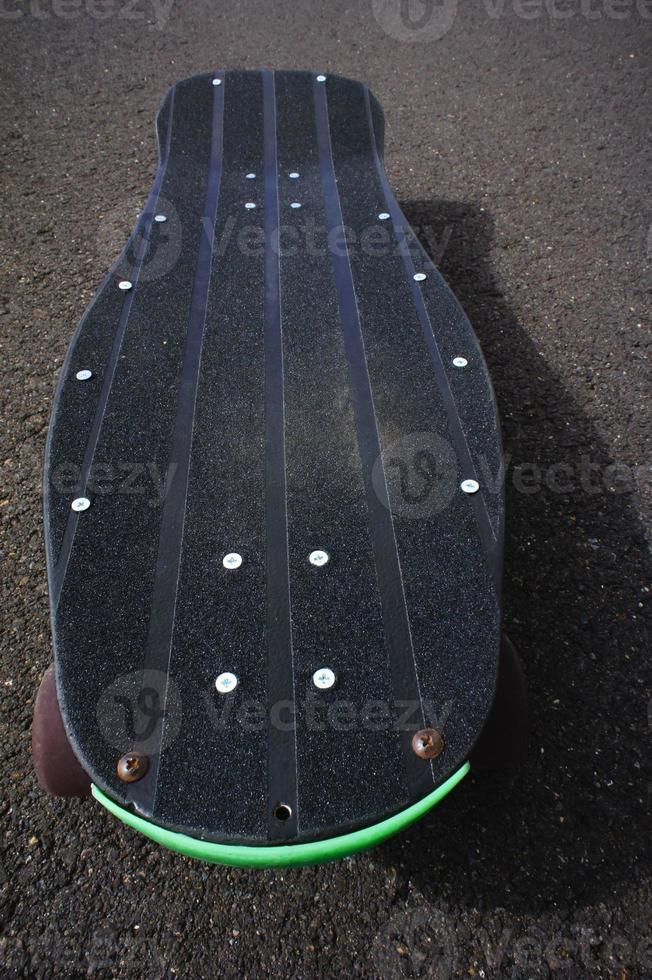 Vintage Style Longboard Black Skateboard photo