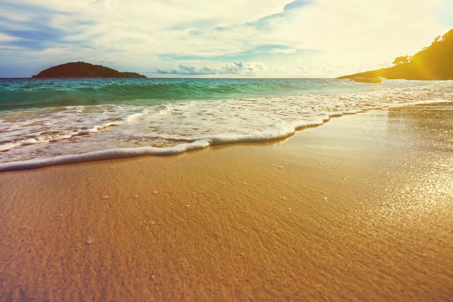 Vintage style beach at Similan National Park in Thailand photo