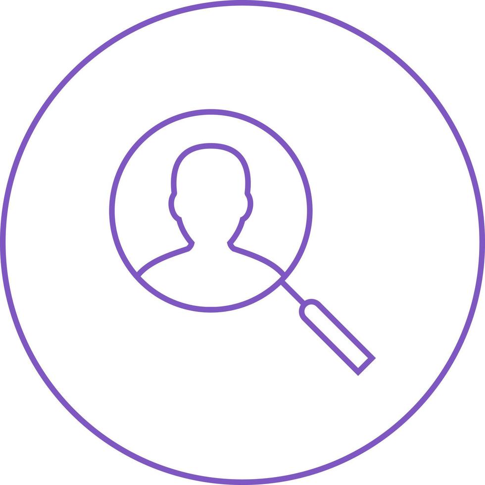 Beautiful Search profile vector line icon