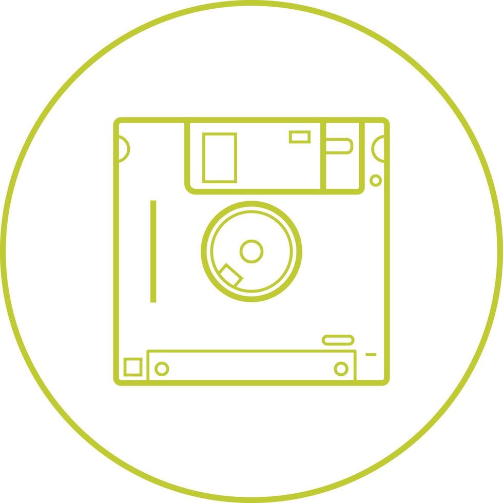 Beautiful Diskette vector line icon