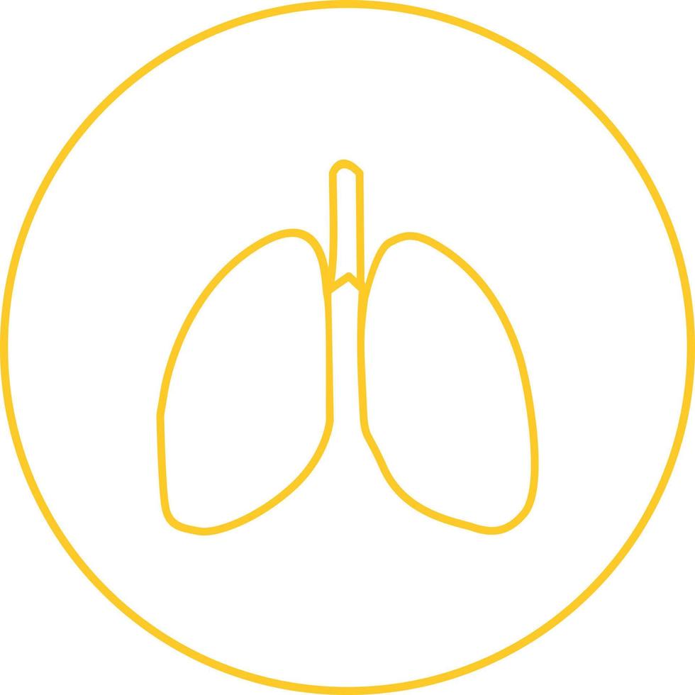 Beautiful lungs vector line icon