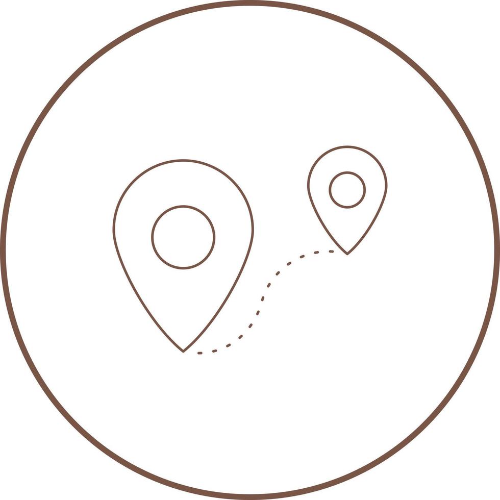 Beautiful Route vector line icon