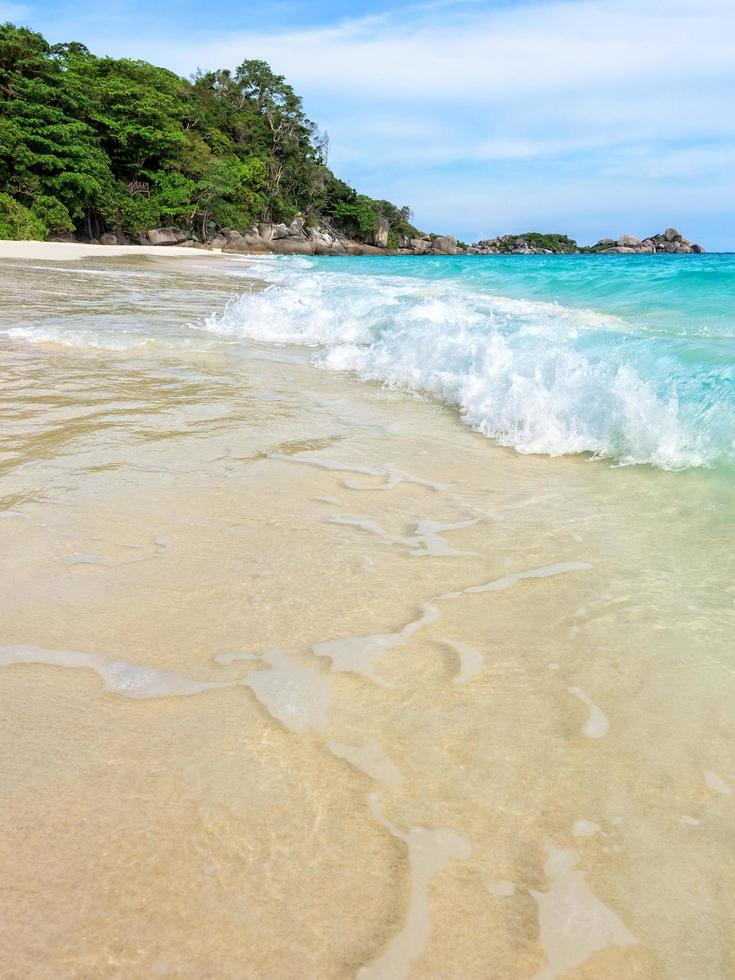 Beach and waves at Similan National Park in Thailand photo