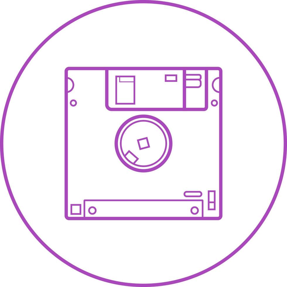 Beautiful Diskette vector line icon