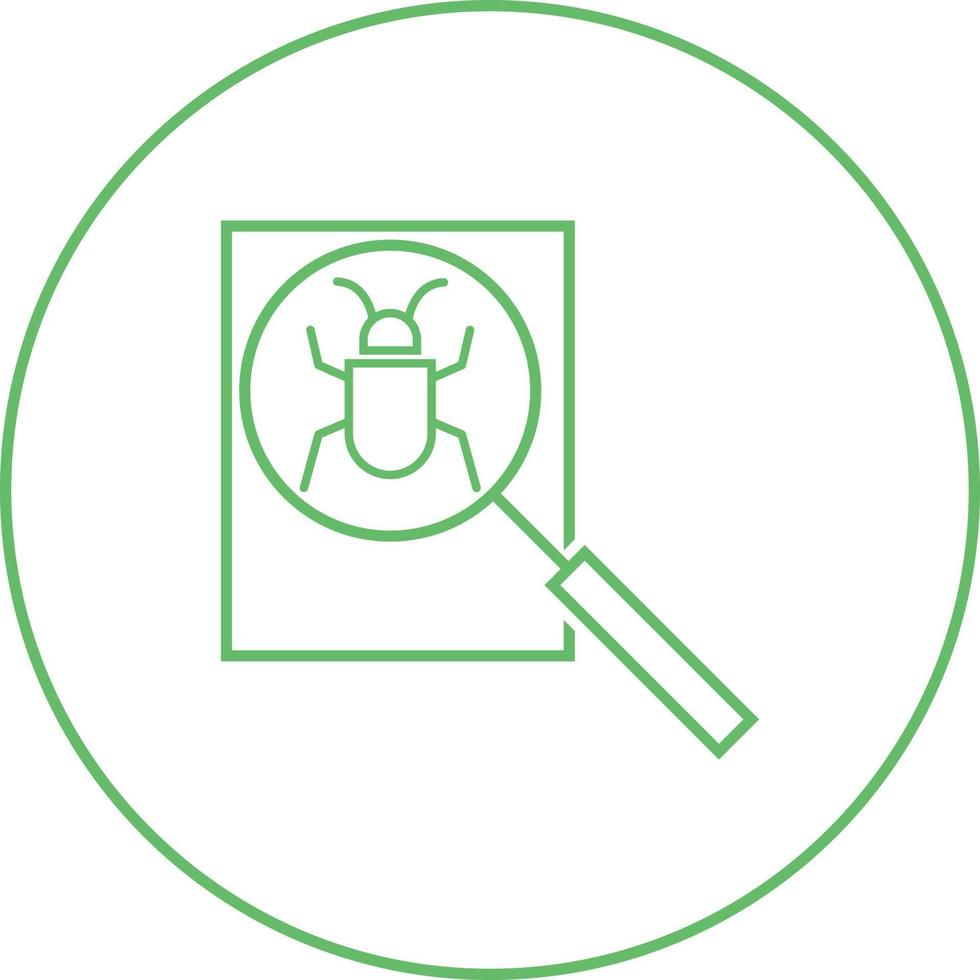 Beautiful detect Bug vector line icon