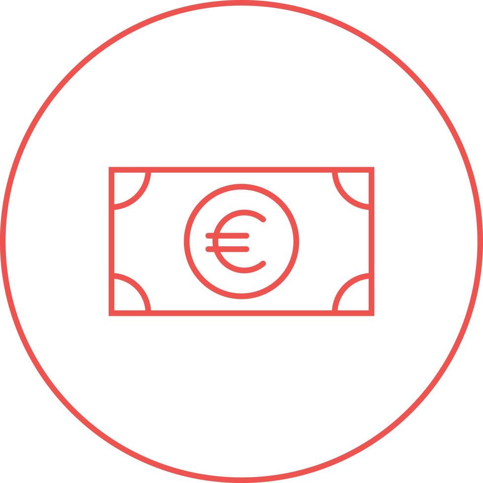 Beautiful euro vector line icon