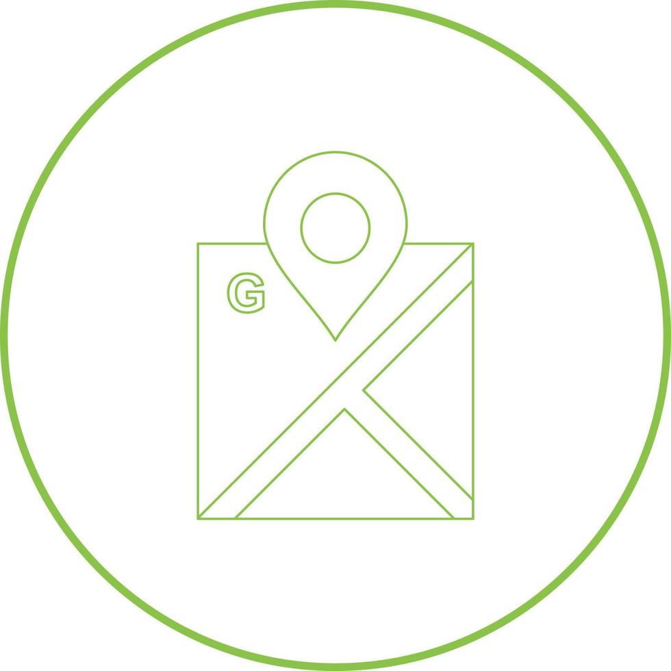 Mark on maps line icon vector