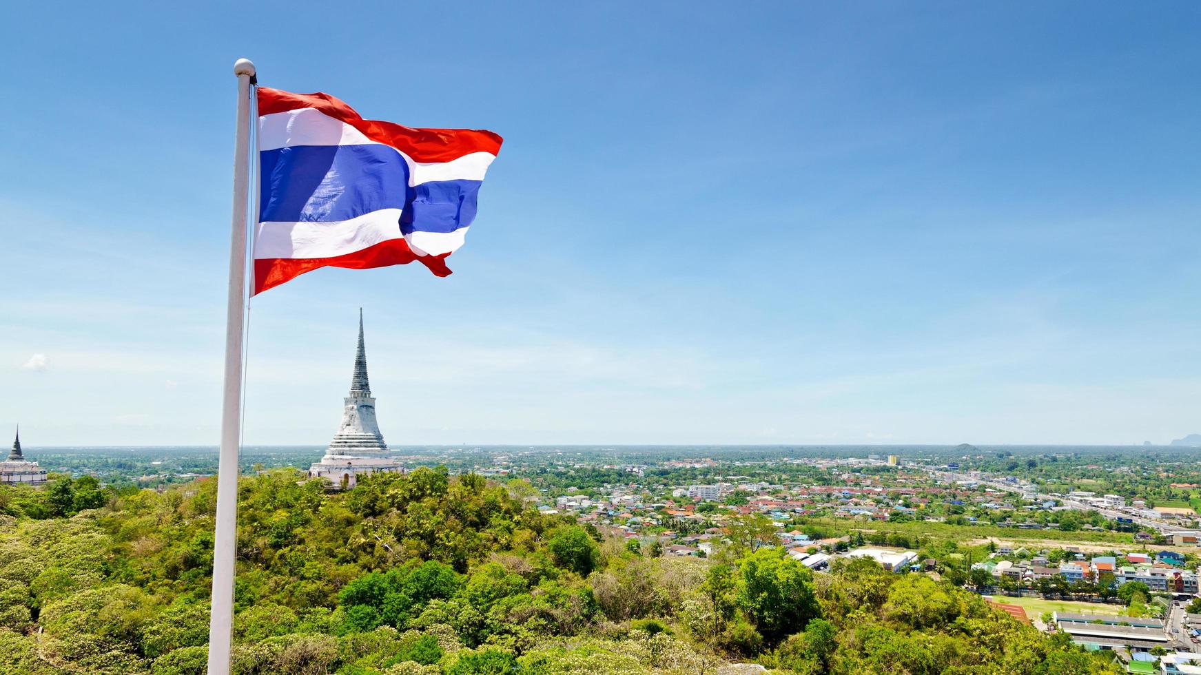Thai flag waving in the wind photo