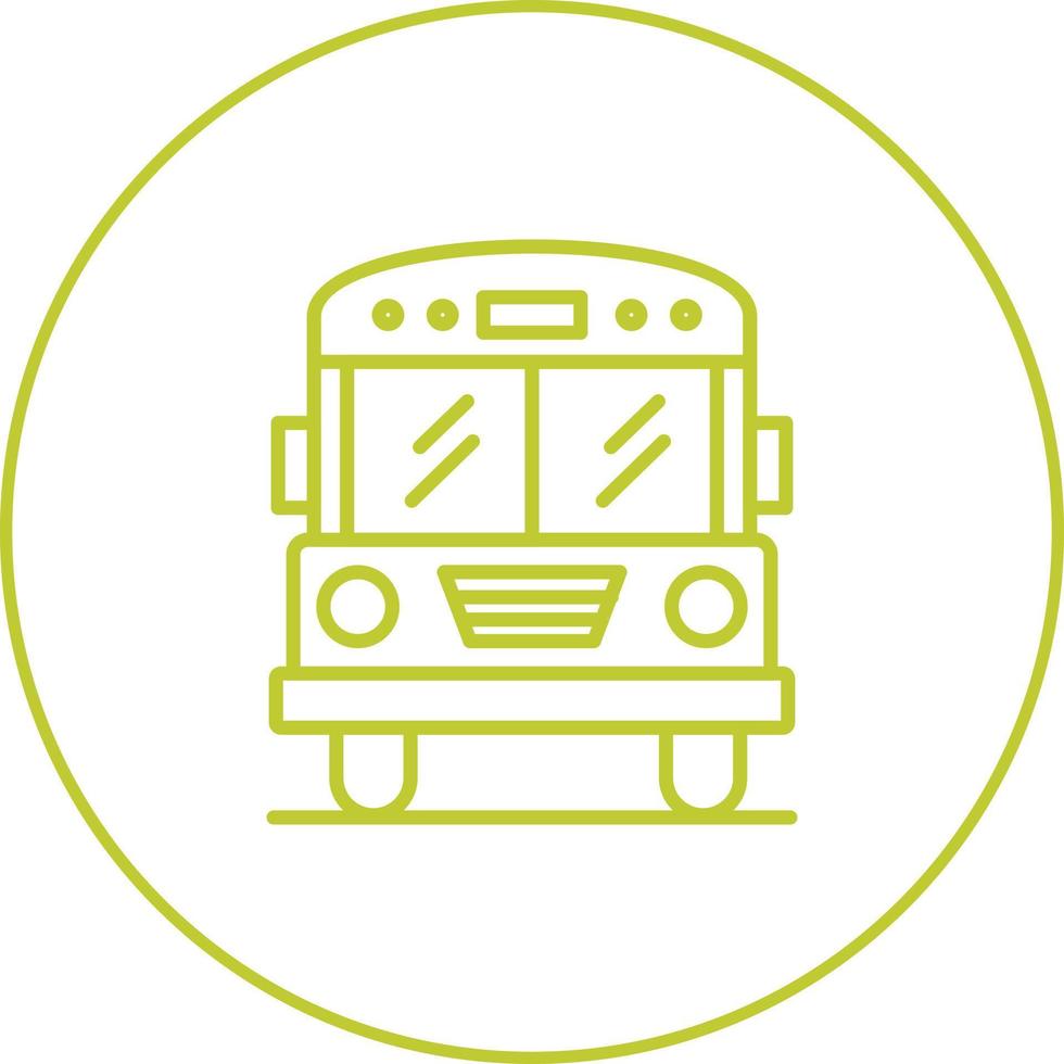 Beautiful School bus Vector line icon
