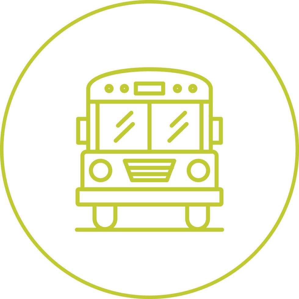 Beautiful School bus Vector line icon