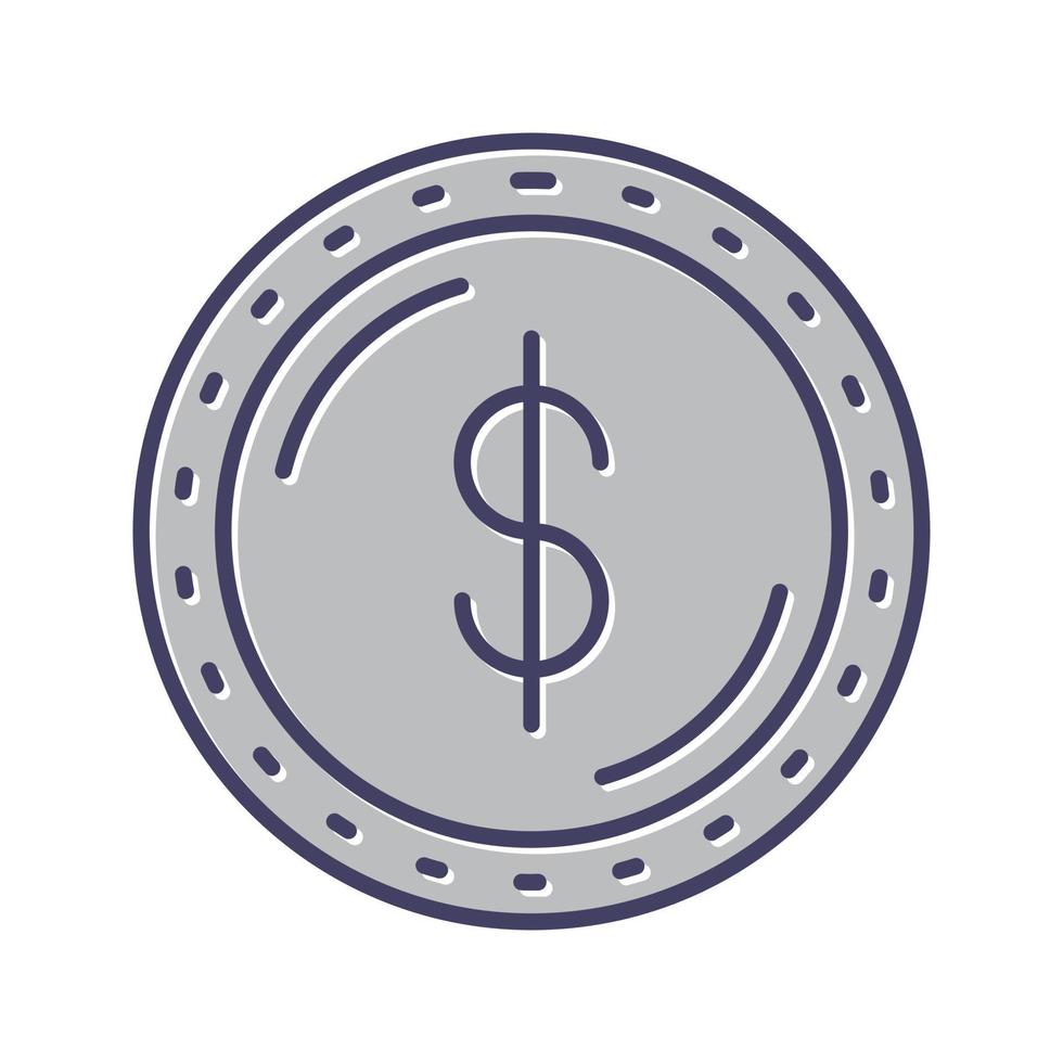 icono de vector de moneda de dólar