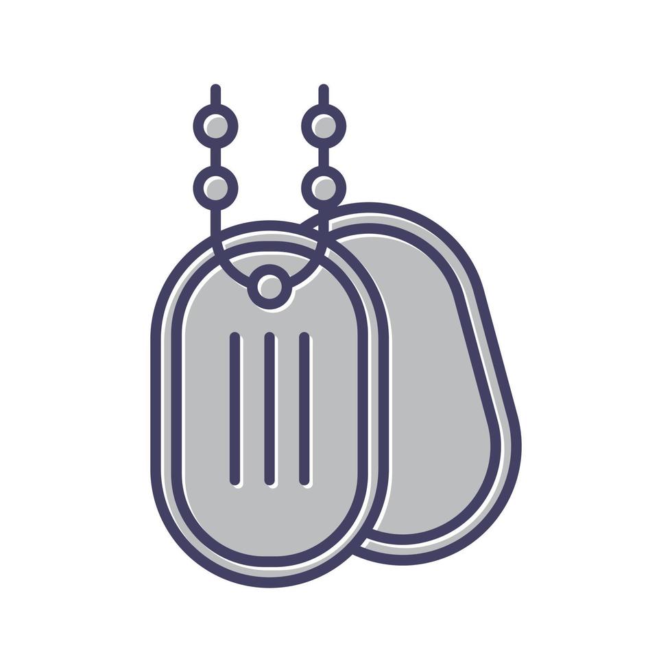 Army Dog Tag Vector Icon