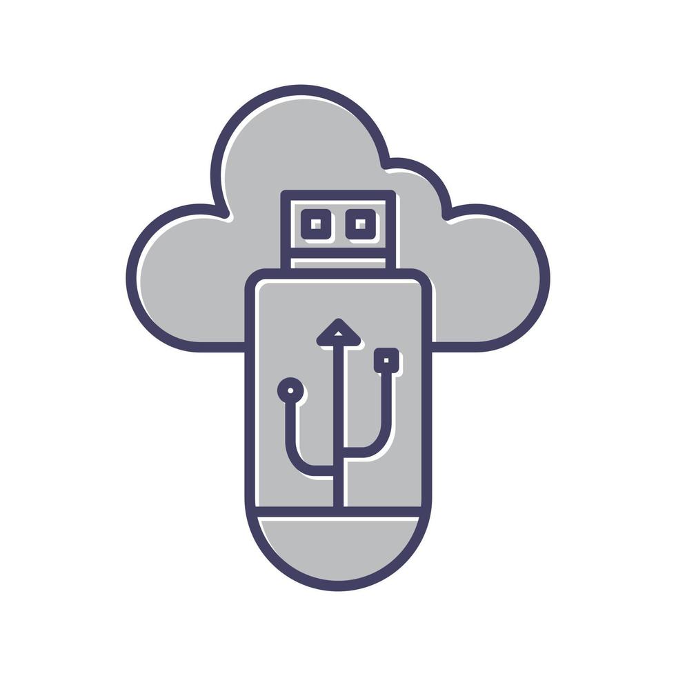 Usb Cloud Vector Icon