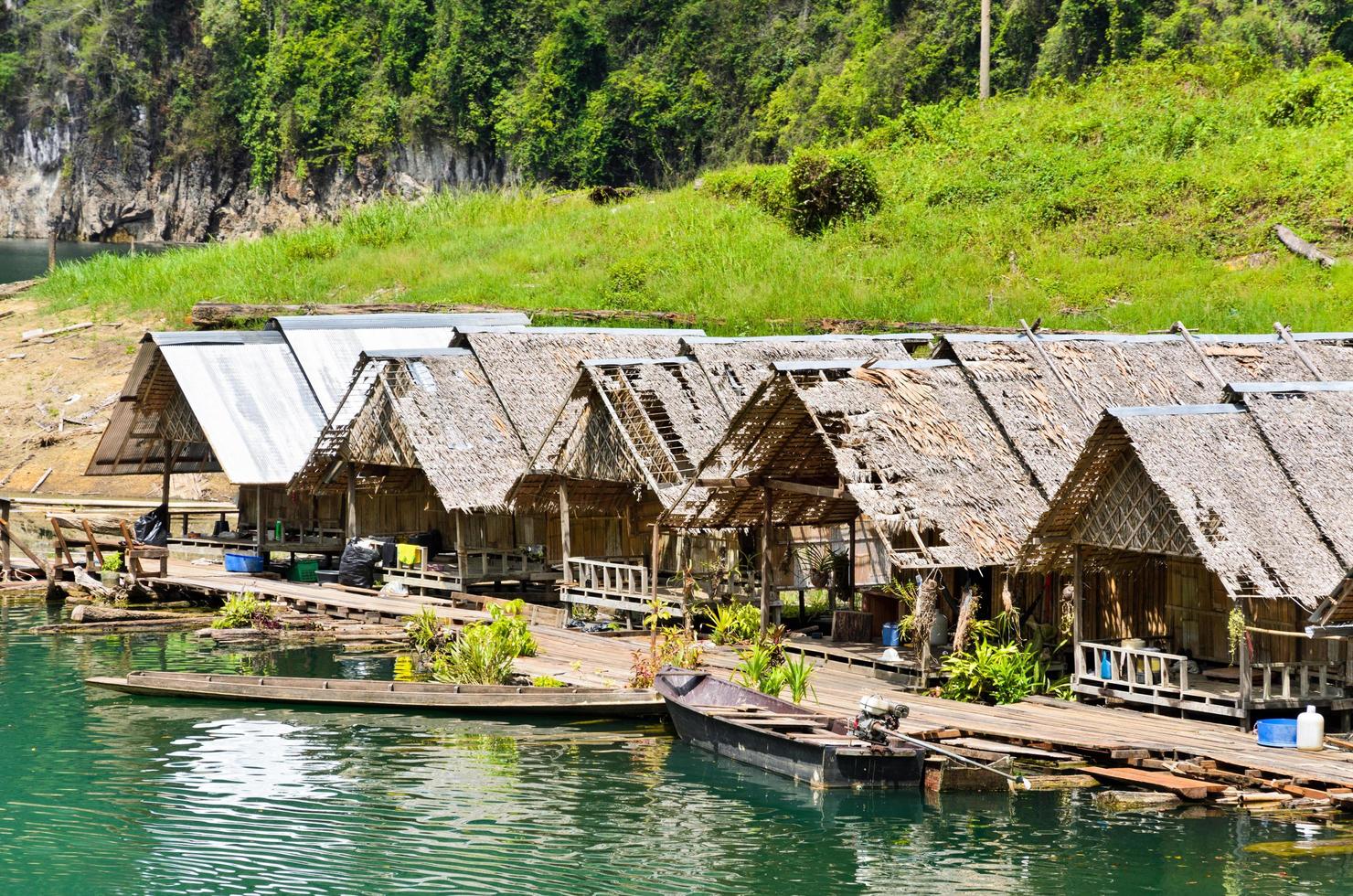 Motor raft wharf. photo