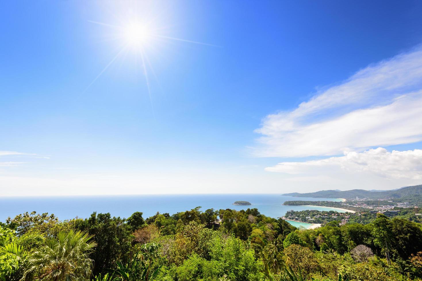 High view Hat Kata Karon in Phuket island photo