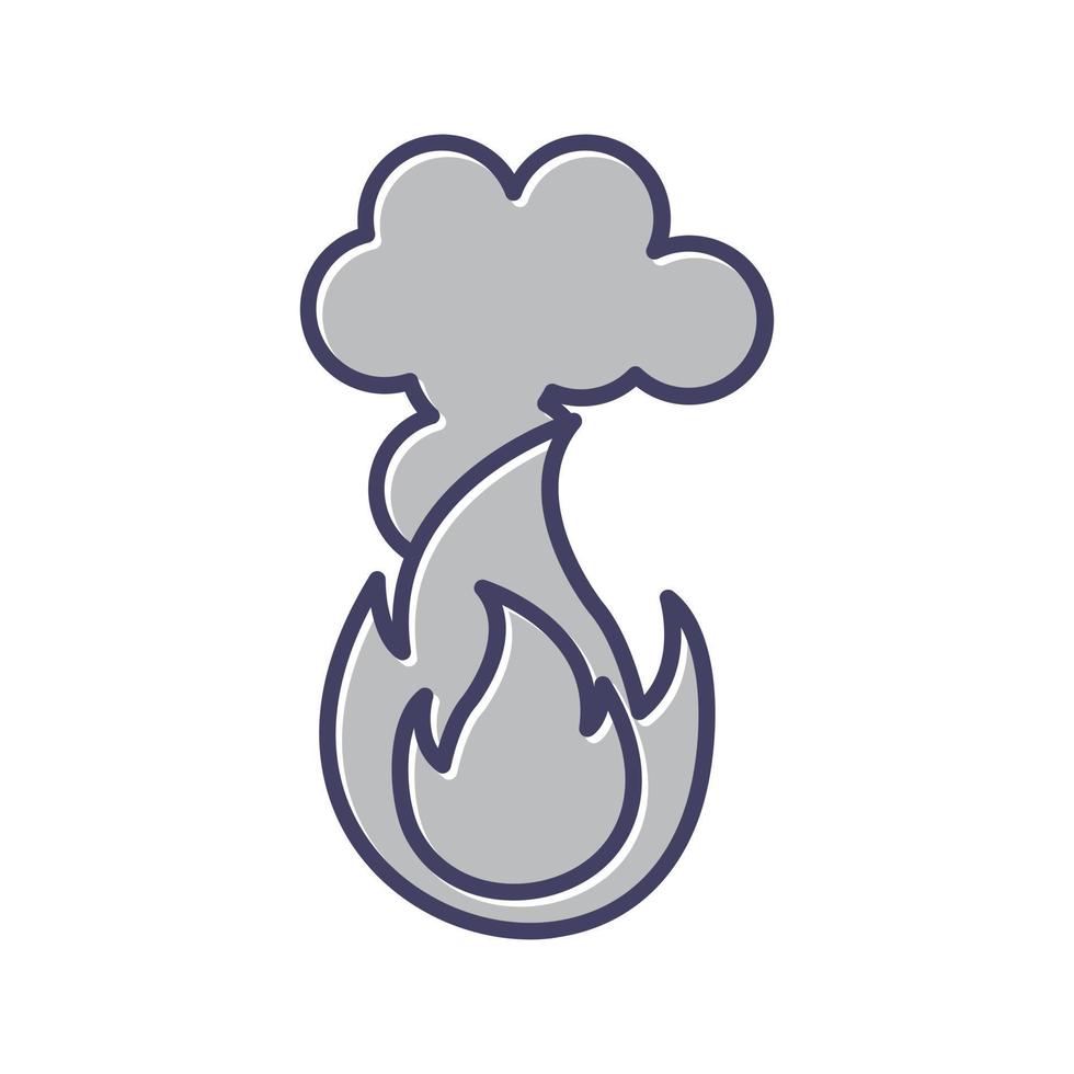 Fire Pollution Vector Icon