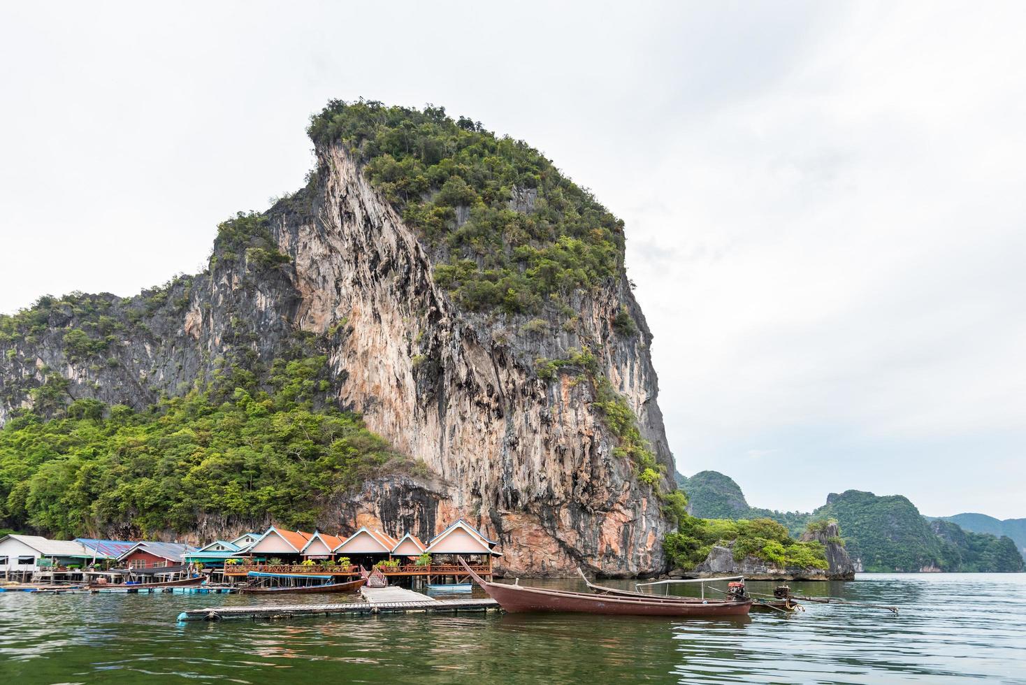 Koh Panyee or Punyi island village is floating photo